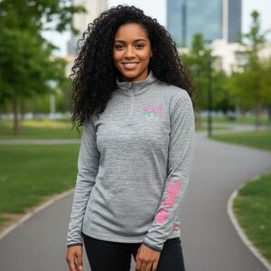 Team USA Tokyo JPN Japan 2020 1/4-Zip Performance Gray Long Sleeve Unisex  SMALL